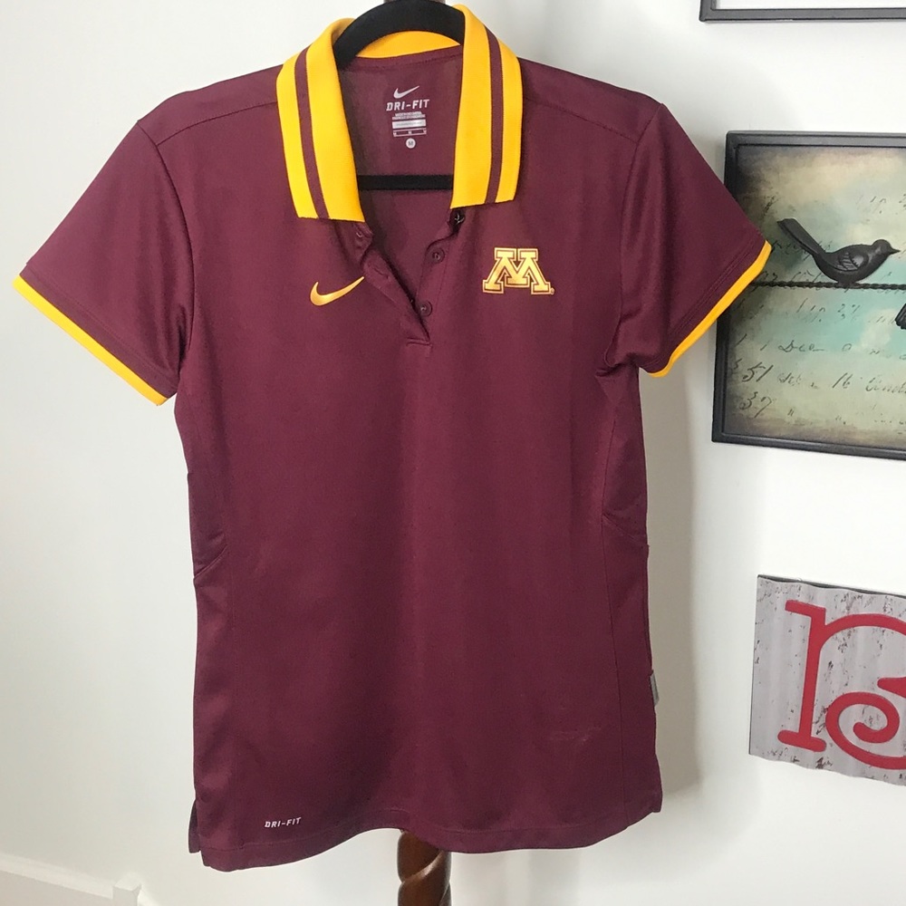 Nike Dri Fit Minnesota Gophers Maroon Polo